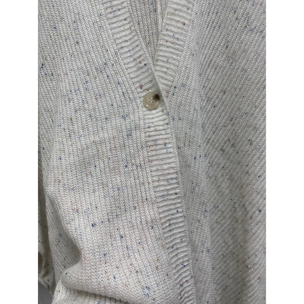 J. Crew Donegal Button-Front Oversized Wool Speckled Knit Poncho Twee - Picture 4 of 7